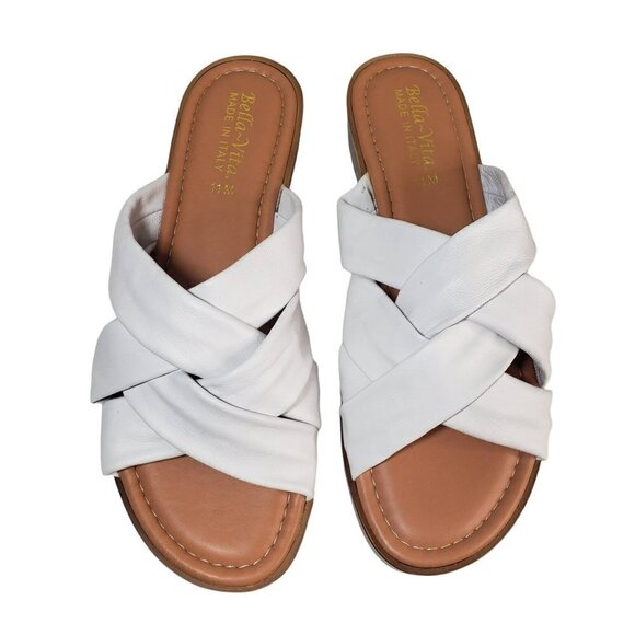 Bella Vita Tor-Italy White Open Toe Slide Sandals Sz 11M - Picture 2 of 7